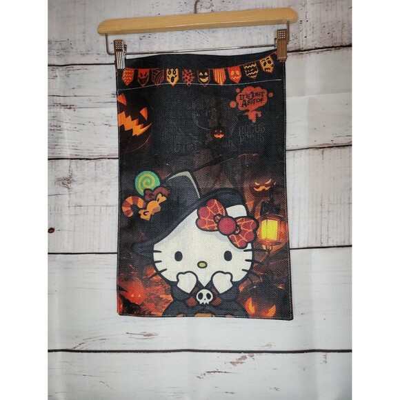 Hello Kitty Halloween Garden Flag A Bit of Hocus Pocus - Picture 3 of 3